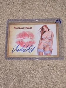Maitland Ward Autograph Signed Kiss Card Collectors Expo Model #54C - Picture 1 of 2