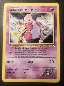 Sabrina's Mr. Mime 094/132 Pokemon Eroi della Palestra Regolare MP - Foto 1 di 2