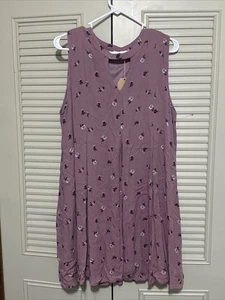 Blu Pepper Kleid Damen große rosa Blumen ärmellos Mini Freizeit Sommerkleid - Bild 1 von 10