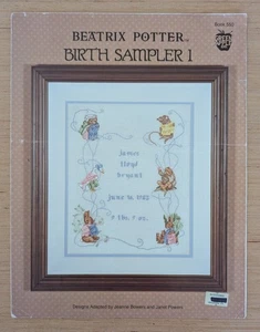 Beatrix Potter Birth Sampler One Cross Stitch Pattern Booklet 1991 - Picture 1 of 5