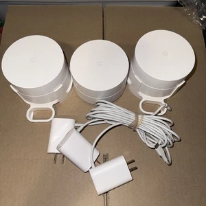 Google Nest Wifi AC-1304 Bundle 3-Pack MESH Router Wifi + Power Cords - Imagen 1 de 10