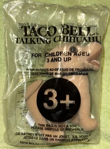 Taco Bell Talking Plush Chihuahua Dog Yo Quiero Taco Bell New SEALED VTG Works - Picture 1 of 4
