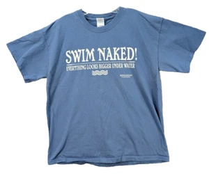 Camiseta Gildan Swim Naked Kingston Canadá Streetwear Años 90 De Colección Algodón Para Hombre L Azul - Imagen 1 de 8