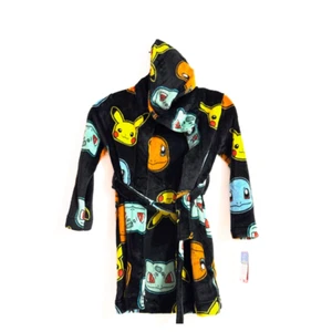 POKEMON Boys Sz: 6 - 7 Sleepwear Hood Belt Robe / Character Loungewear - Picture 1 of 6