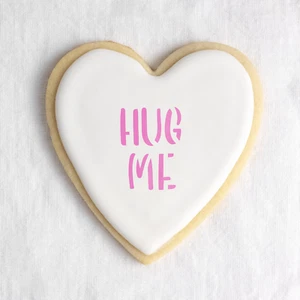 Plantilla de galletas Valentine Words - plantillas Mylar duraderas y reutilizables - Imagen 1 de 6