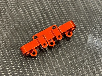 Aluminum Super Basher Front Bumper Mount for Arrma 1/8 Fireteam 6s Red - Image 1 of 2