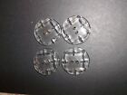 Vintage Cut Glass Buttons 4 Clear Glass