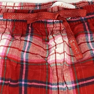 Colsie Women Holiday Red Plaid Woven Wide Leg Drawstring Pajama Comfy Pants NEW! - Picture 1 of 8