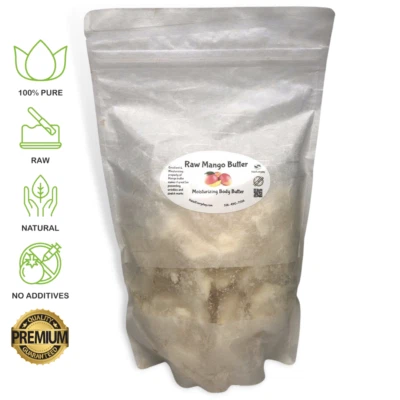 Raw Mango Butter Unrefined - 100% Pure Organic Natural Vegan Skin Hair Body BULK - Image 1 of 4