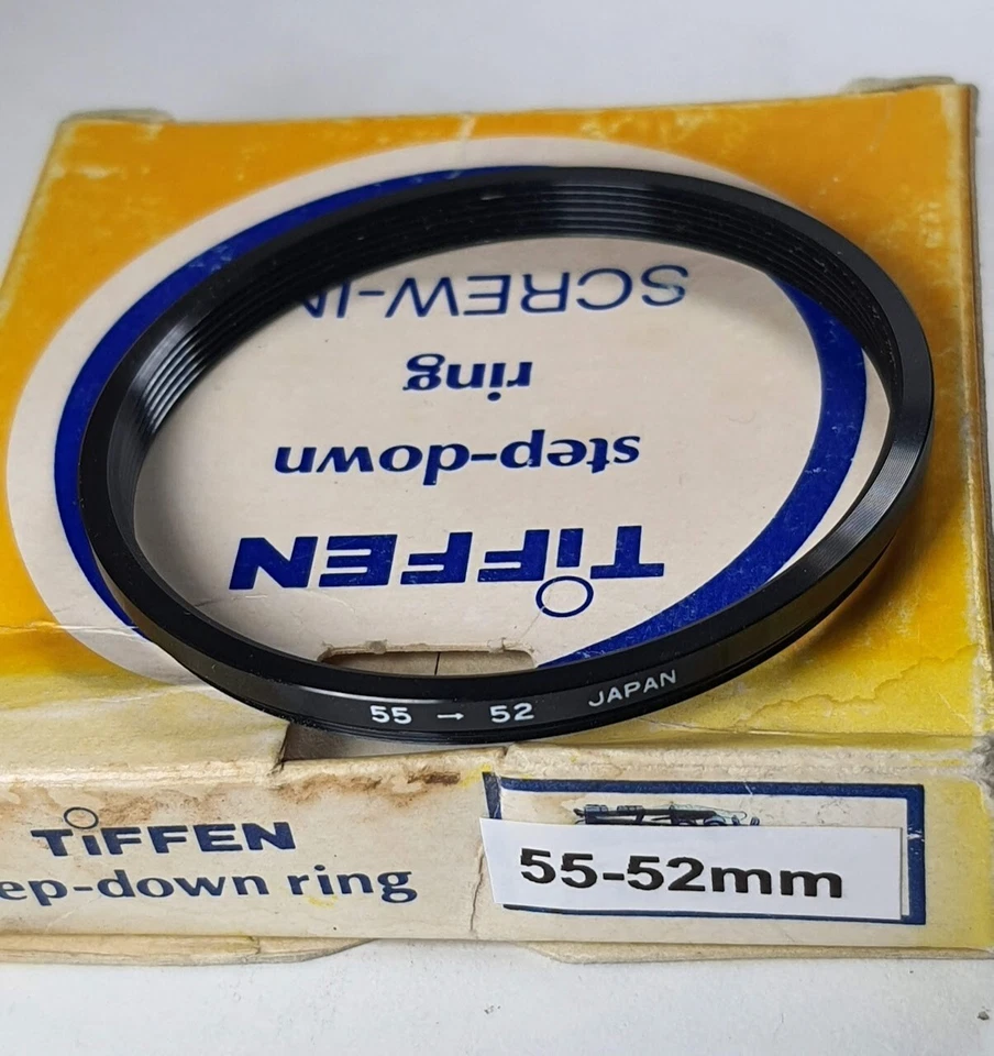 Anillo adaptador convertidor filtro lente reductora TiFFEN 55-52mm 55mm-52mm E55-E52 OS Foto 1 de 4