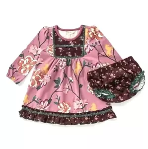 Vestido Matilda Jane Candy Corn Bebé Niña 12-18 M Rosa Floral Otoño - Imagen 1 de 3