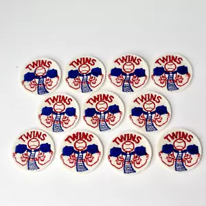 Vintage 1960s 2" Handmade Baseball MLB Felt Patches Minnesota Twins Lot of 11 - Picture 1 of 5