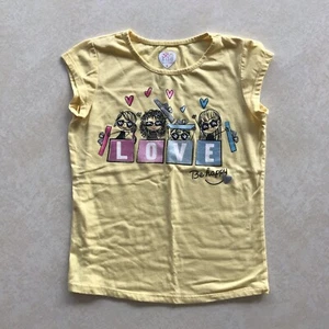 girls’ size 8 365 Kids yellow “LOVE” tee - Picture 1 of 3