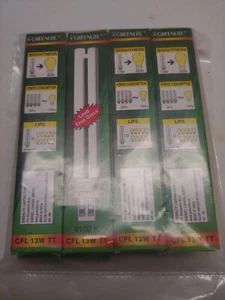 (8) 13W/TT/2P/41K 13W 2 Pin 4100K Light Bulb GX23 Cool White Twin Tube CFL Bulb - Picture 1 of 3