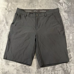 Greg Norman Shorts Mens 32 Black Golf Chino Microlux Stretch Casual Outdoor Work - Picture 1 of 12