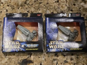 Star Wars Micro Machines Episode 1 Sith Infiltrator 1999 Galoob LOT OF 2 NEW - Picture 1 of 4