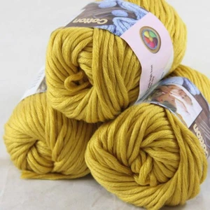Sale 3SkeinsX50gr Soft Worsted Cotton Chunky Super Bulky Hand Knitting Yarn 48 - Picture 1 of 11