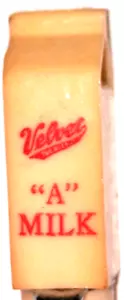 "VELVET "A" MILK" CARTON TOPPER "Owensboro Ice Cream*Owensboro, Ky."Pencil/Works - Picture 1 of 22