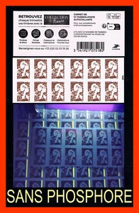 FRANCE CARNET Autoadhésif SANS PHOSPHORE N** Marianne l'Avenir 2025 - 12 X 0,10€ - Imagen 1 de 2