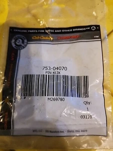 Pin de linchamiento MTD 753-04070 Troy-Bilt Mustang XP SLTX Bronco GTX 900 50 154 1848F - Imagen 1 de 2