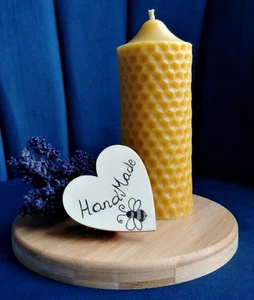 Pillar Honeycomb Beeswax Candle Home Decoration, Prayer, Meditation, Eco Friedly - Picture 1 of 3