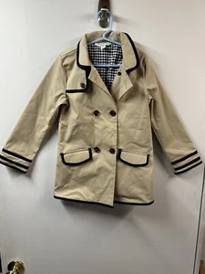 Brooks Brothers Fleece  Small Youth Trench coat Beige Jacket - Picture 1 of 6