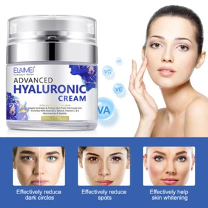 Pure Hyaluronic Acid Face Cream Anti-Aging Moisturized Anti Wrinkles Blemishes - Picture 1 of 12