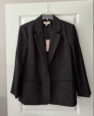 NWT CHICO’S Black Label Lace Lined Blazer Size 18 - Image 1 of 4
