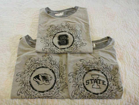 NWT Womens NCAA Venley Gray S/S Tee Sweatshirt Multiple Teams & Sizes! Cover