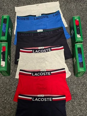 LACOSTE Men's Boxer Briefs 3-Pack | Cotton Stretch Underwear | S-2XL | OFFER !!!