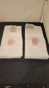 Trisa Schokolade Mehrfarbig Bestickt Küchentuch mit Etikett - 2er Set - Neu - Bild 1 von 5