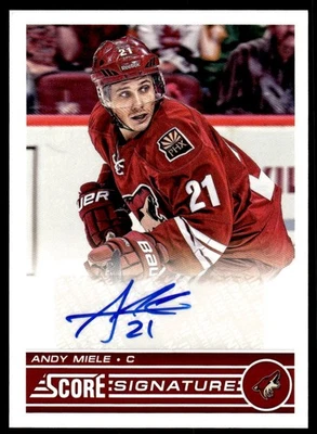 2012-13 Score Signatures Andy Miele #SS-AM Phoenix Coyotes - Image 1 of 2