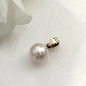 MIKIMOTO K14 pearl approx. 7.6mm necklace top - Picture 1 of 9