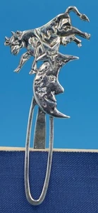 VINTAGE STERLING SILVER BOOKMARK - COW JUMPING OVER THE MOON - 9CM -   [59] - Bild 1 von 1