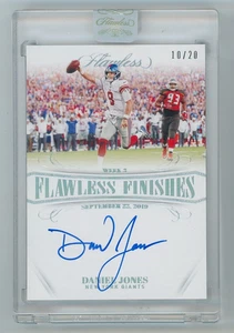 Panini Flawless Daniel Jones Flawless Finishes 2019 Silver Rookie Auto 10/20 - Imagen 1 de 2