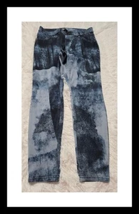 HUE Blue Acid Wash High Rise Stretch Jegging Jeans Größe Large 32x29 - Bild 1 von 12