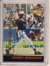 Garret Anderson 1994 Signature Rookies Top Prospect Autographs #ed 1208/8650