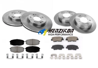 Para Kia Soul 2014-2016 2,0 L rotores de disco delanteros y traseros + kit de pastillas de freno de cerámica Foto 1 de 4