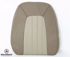 2003 2004 Mercury Mountaineer -Driver Lean Back Leather Seat Cover 2-Tone Tan - Picture 1 of 12