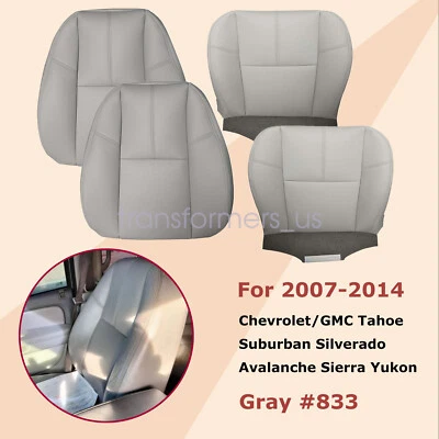 Cubierta de cuero gris para asiento inferior y superior Chevy Tahoe Suburban 1500 2500HD 2007-14 Foto 1 de 4