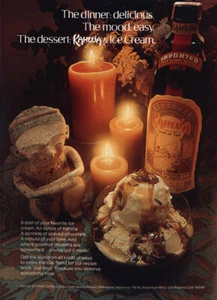 1974 Kahlua: Kahlua & Ice Cream Vintage Print Ad - Picture 1 of 1