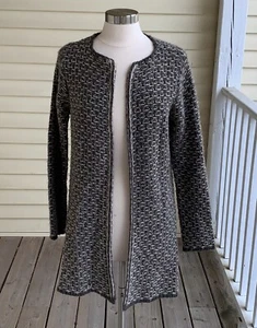 Wolle Alpaka Mohair Mischung Strickjacke Pullover L Maison Pholya Longline Grobstrick - Bild 1 von 8