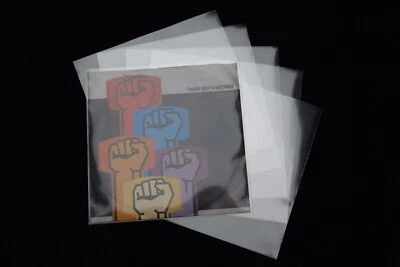 250 St. 7 Zoll Single Schutzhüllen Glasklar 185x185 mm outer Sleeves Vinyl