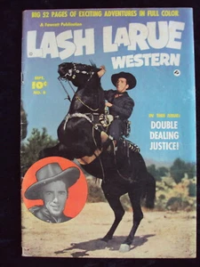 LASH LARUE WESTERN #8 1950 FAWCETT COMICS GOLDEN AGE - Picture 1 of 2