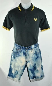 RARE Men's AMOSKEAG XX Acid Wash Selvedge Denim Jeans Shorts 30 Skinny Fit Jean - Bild 1 von 6