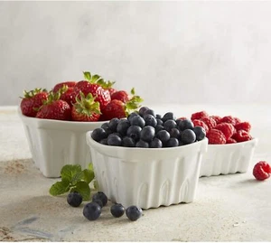  Porcelain Berry Basket, Medium, White  - Picture 1 of 2