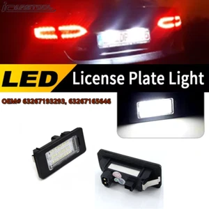 2x White 6000K LED License Plate Lights Lamp For BMW E39 E90 E92 F25 F26 F31 F35 - Picture 1 of 22