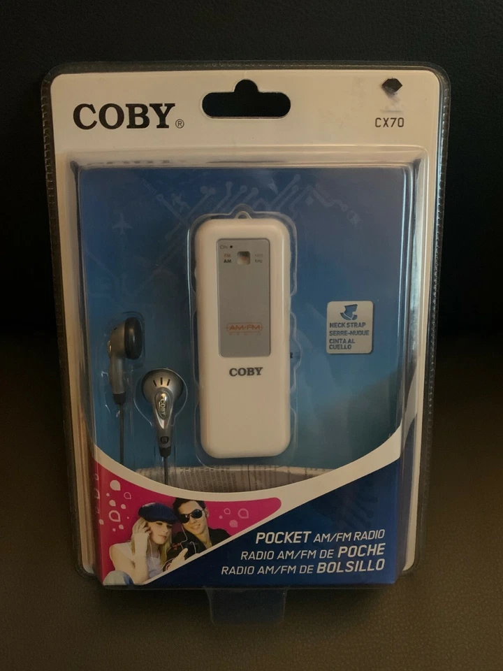 New in Package Coby CX-70 Portable AM/FM Radio White  - Image 1 of 1