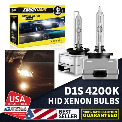 Faro blanco HID D1S 4200K bombillas de xenón haz alto/bajo para Dodge Viper 2005-10 Foto 1 de 4