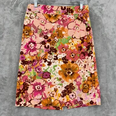 J Crew юбка 6 прямой карандаш цветочный карьера классический молнии коттедж офис - Изображение 1 из 4